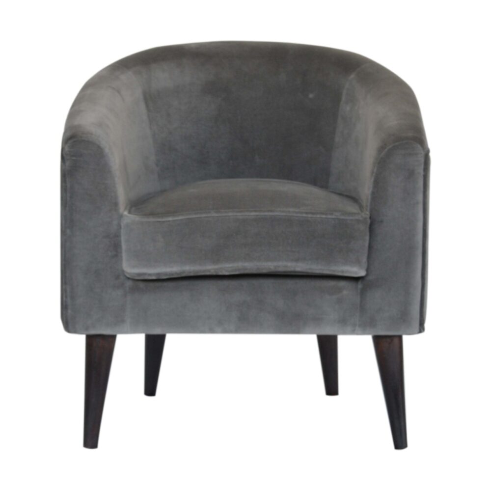 Grey Velvet Nordic Style Armchair wholesalers