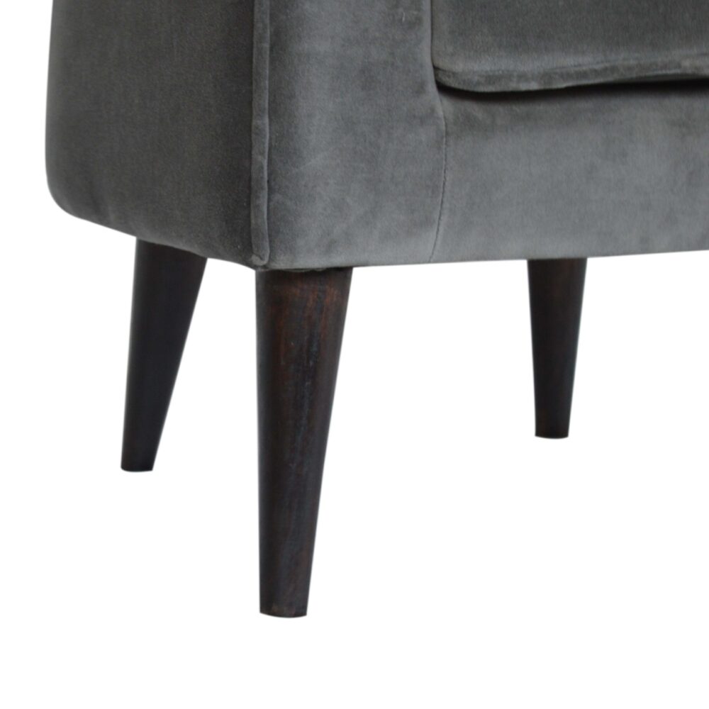 Grey Velvet Nordic Style Armchair for resell