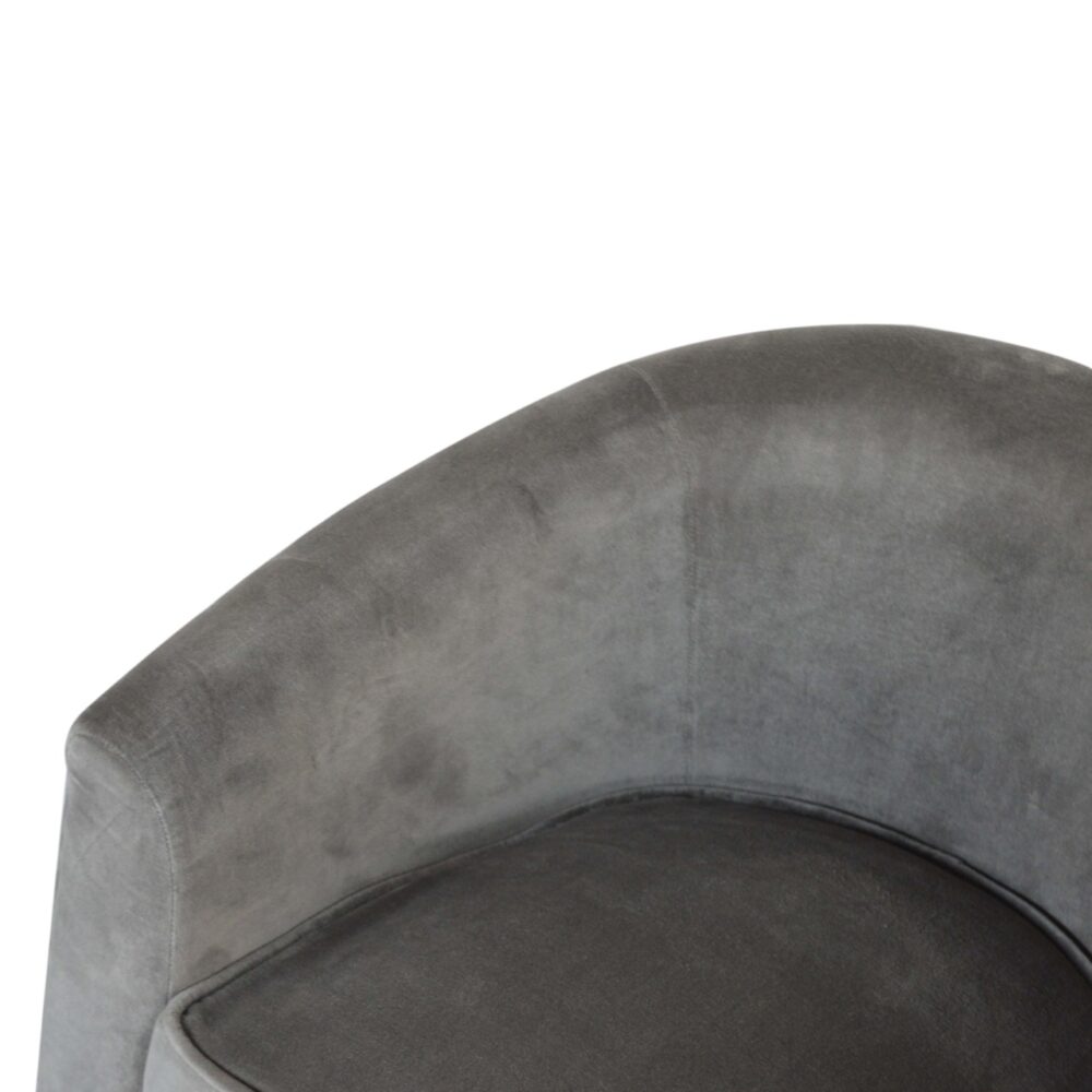 Grey Velvet Nordic Style Armchair for wholesale