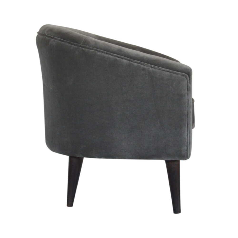 bulk Grey Velvet Nordic Style Armchair for resale