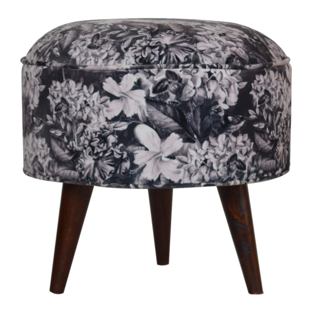 IN1270 - Floral Print Footstool for reselling