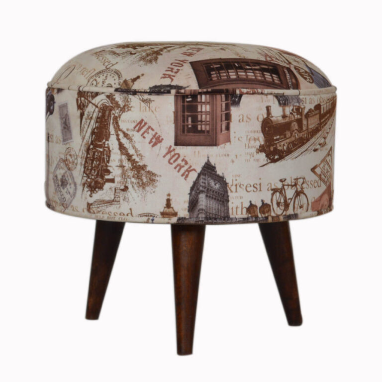 IN1271 - City Print Footstool for resale