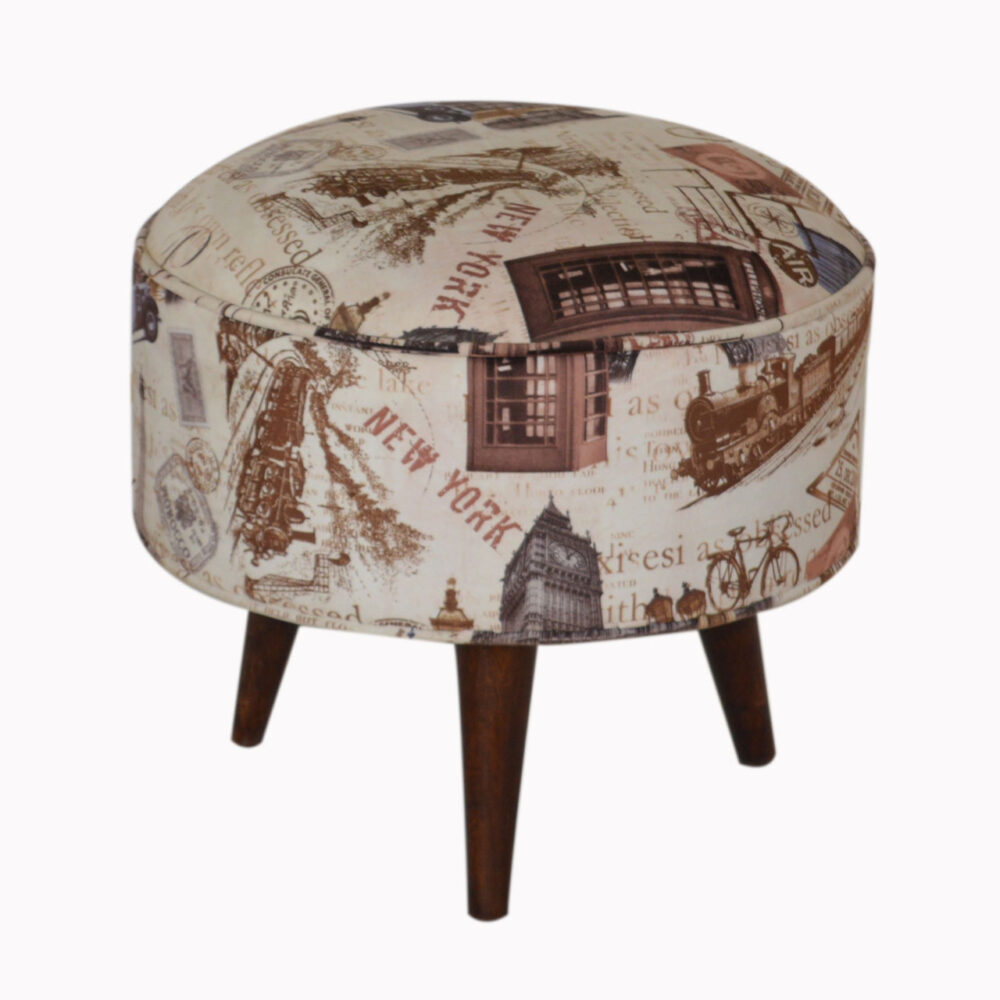 IN1271 - City Print Footstool wholesalers