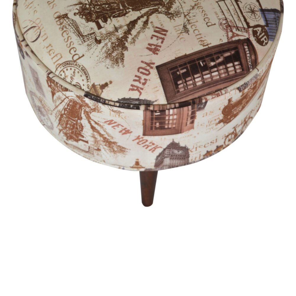 wholesale IN1271 - City Print Footstool for resale