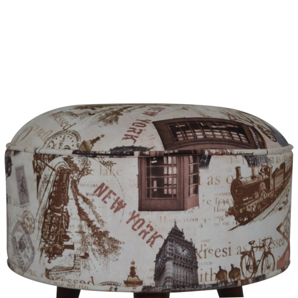 IN1271 - City Print Footstool for reselling