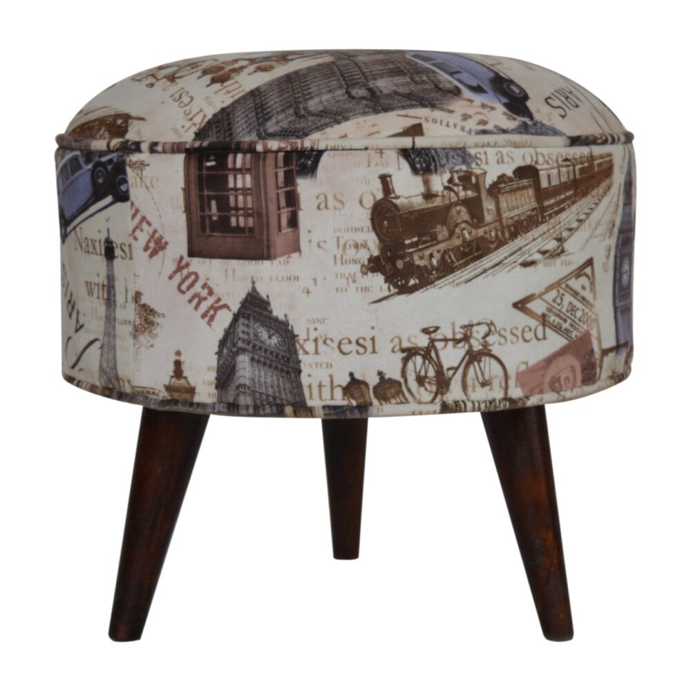 IN1271 - City Print Footstool for wholesale