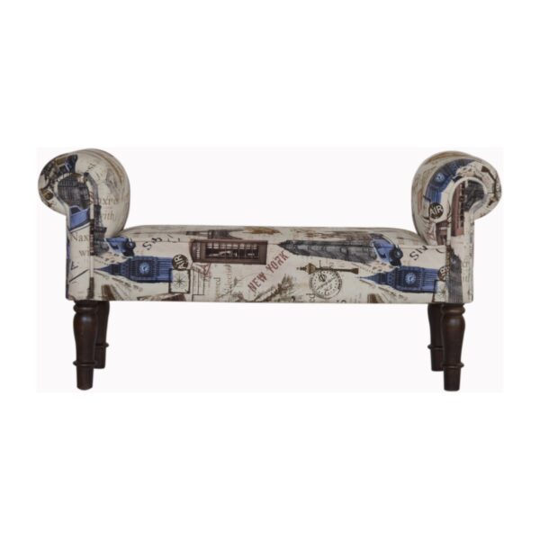 IN1275 - City Printed Bedroom Bench for resale