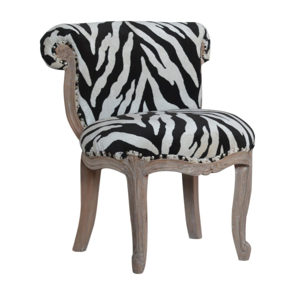 Zebra Printed Studded Chair wholesalers