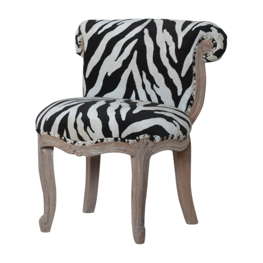 wholesale Zebra Printed Studded Chair for resale