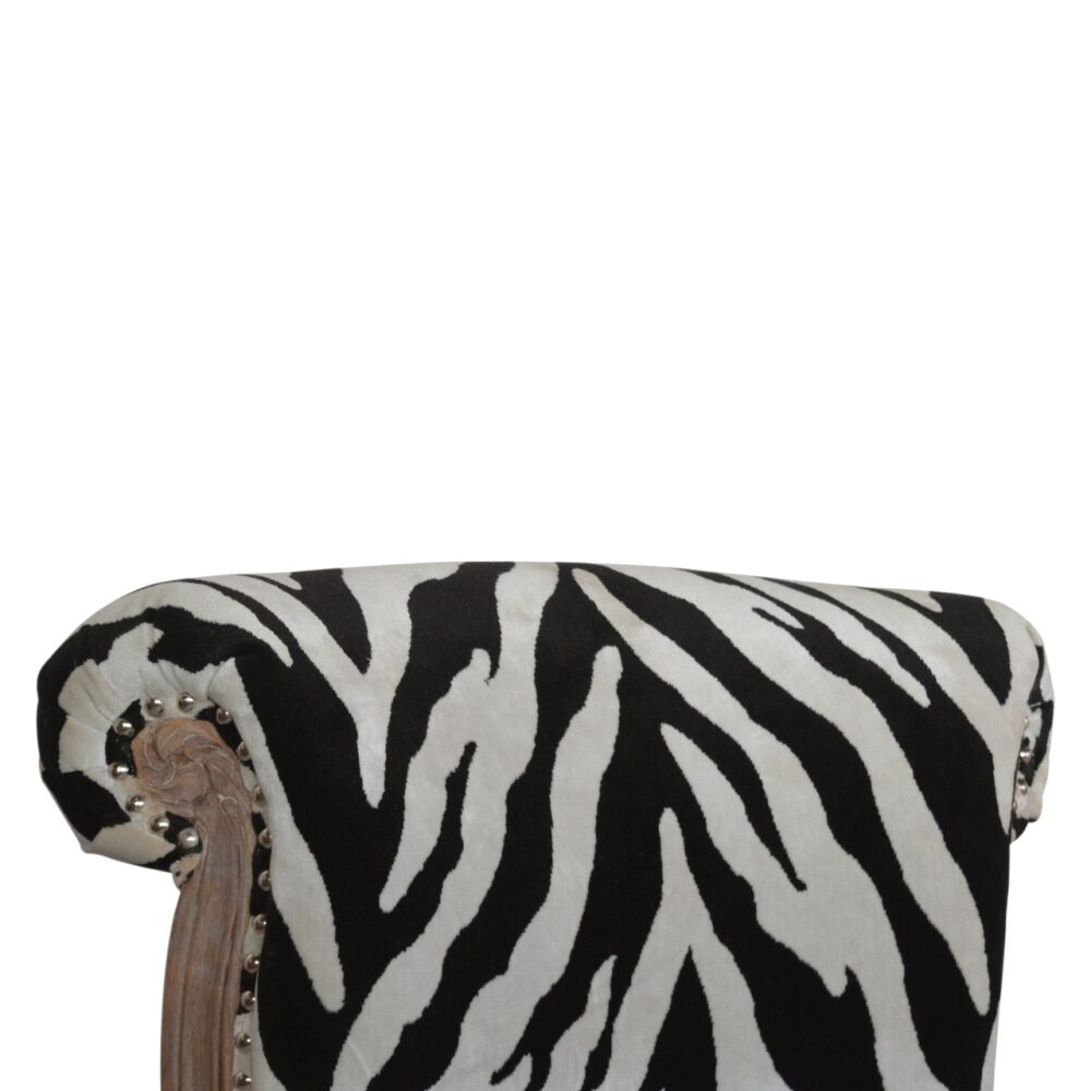 Zebra Printed Studded Chair dropshipping
