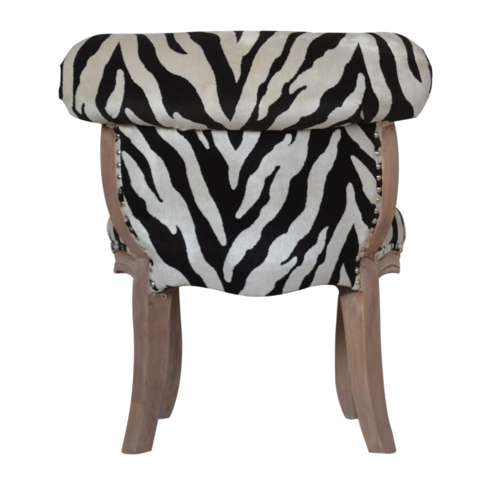 bulk Zebra Printed Studded Chair for resale