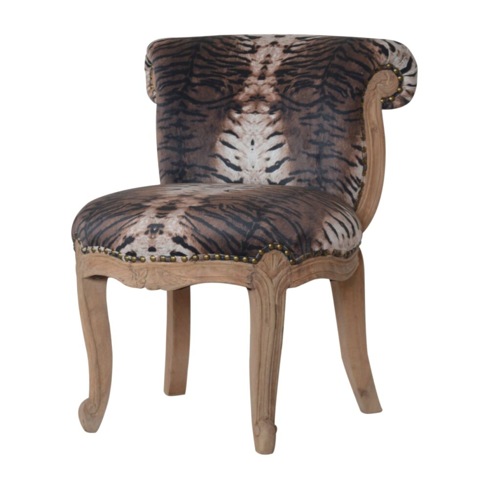 wholesale Tiger Printed Studded Chair for resale