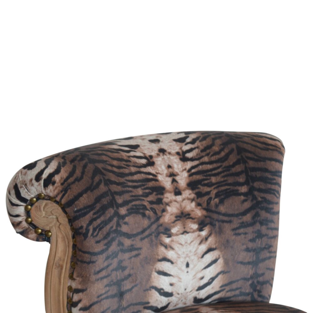 Tiger Printed Studded Chair dropshipping