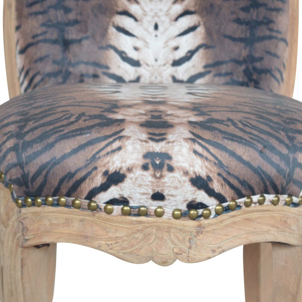 Tiger Printed Studded Chair for resell