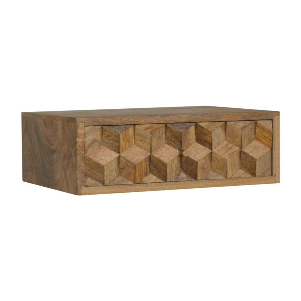 IN1280 - Wall Mounted Cube Carved Bedside wholesalers