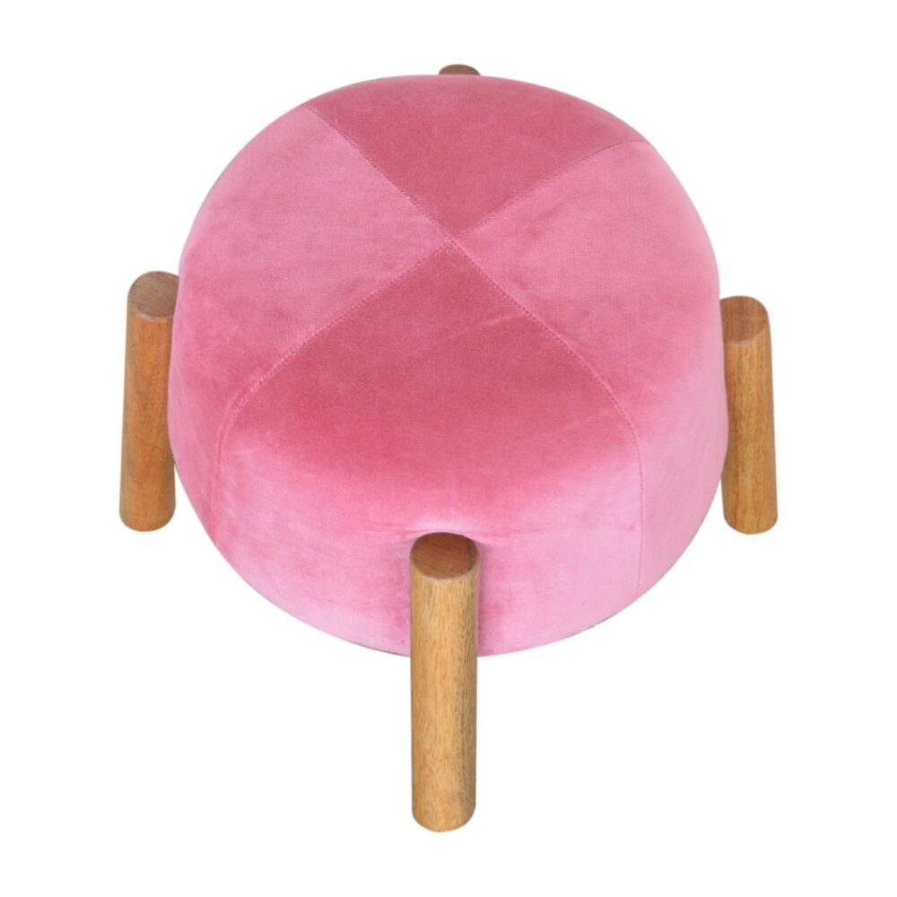 Pink Velvet Cone Footstool dropshipping