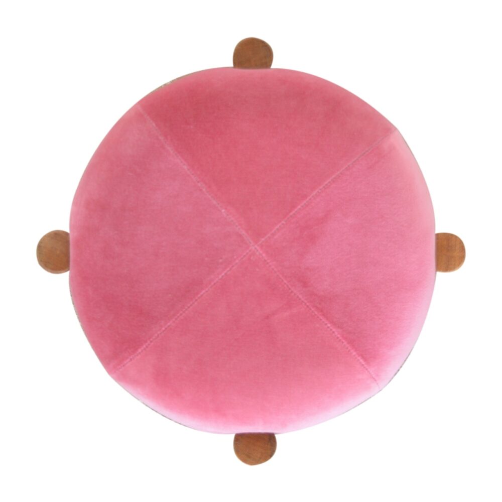 Pink Velvet Cone Footstool for reselling