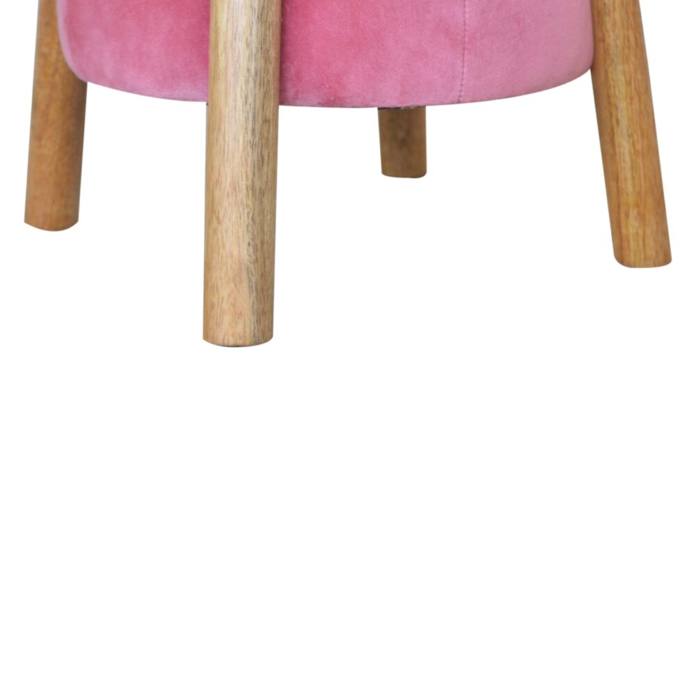 Pink Velvet Cone Footstool for wholesale