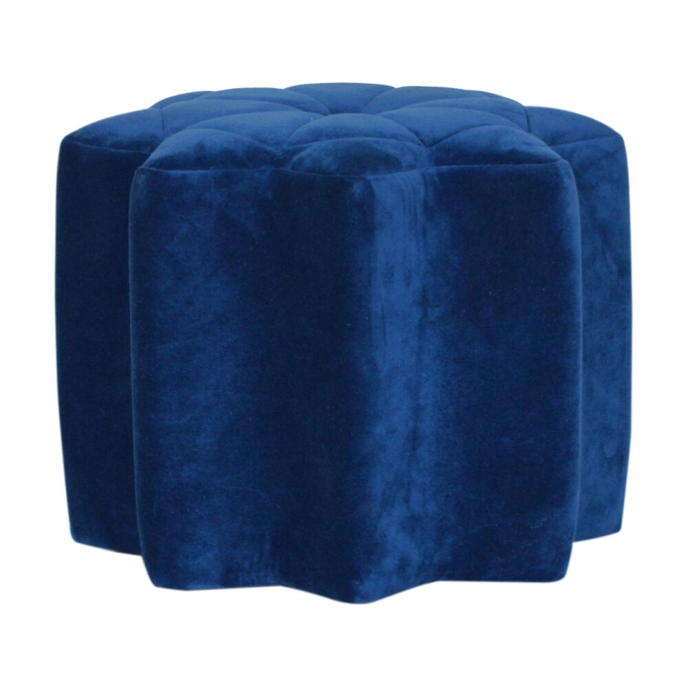 Blue Velvet Star Footstool wholesalers