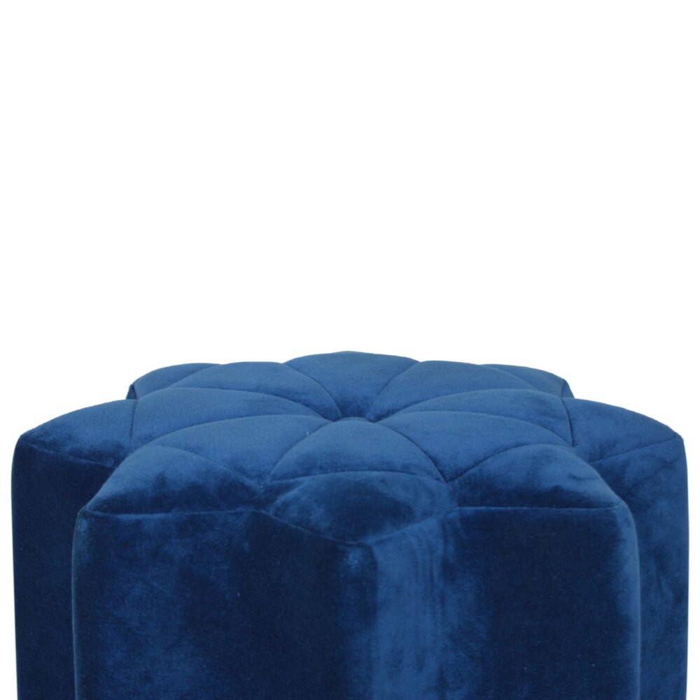 Blue Velvet Star Footstool for resell