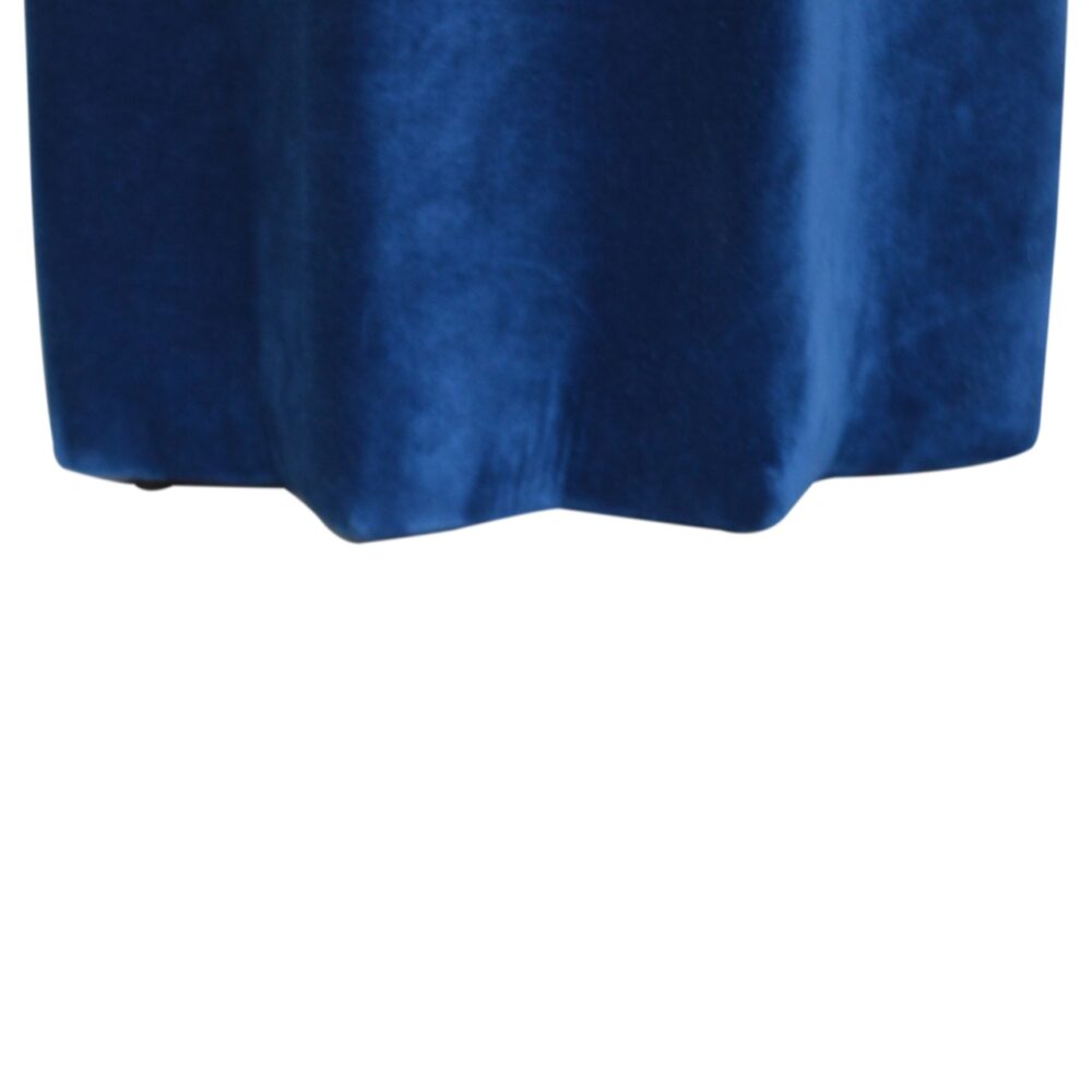 Blue Velvet Star Footstool for wholesale