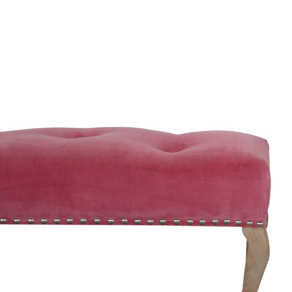 wholesale French Style Pink Velvet Bench for resale