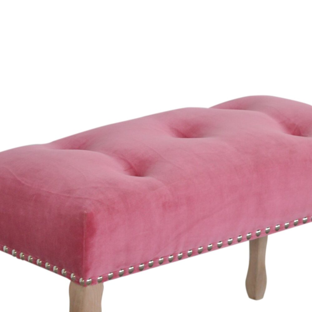 French Style Pink Velvet Bench for reselling