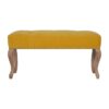 French Style Mustard Velvet Bench for resale