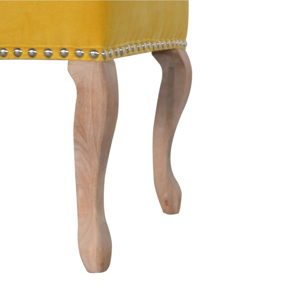 French Style Mustard Velvet Bench for wholesale