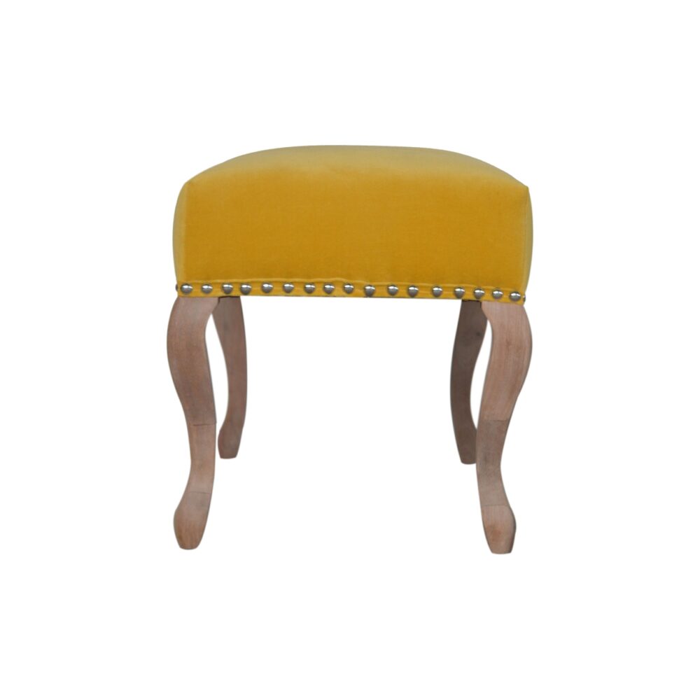 bulk French Style Mustard Velvet Bench for resale