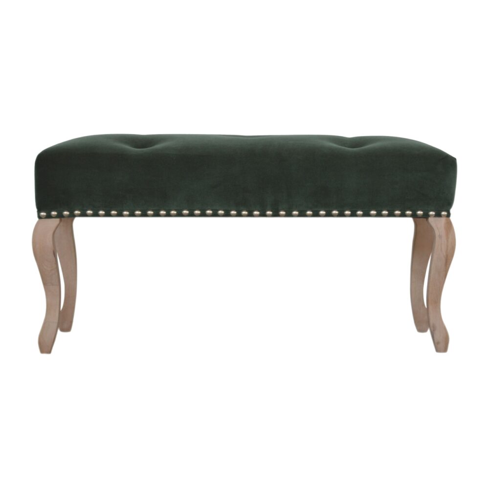 French Style Emerald Velvet Bench wholesalers