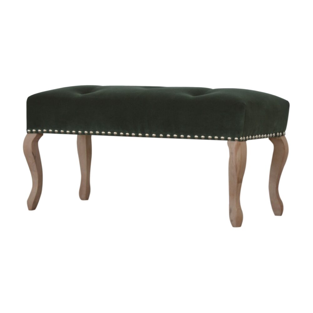 wholesale French Style Emerald Velvet Bench for resale