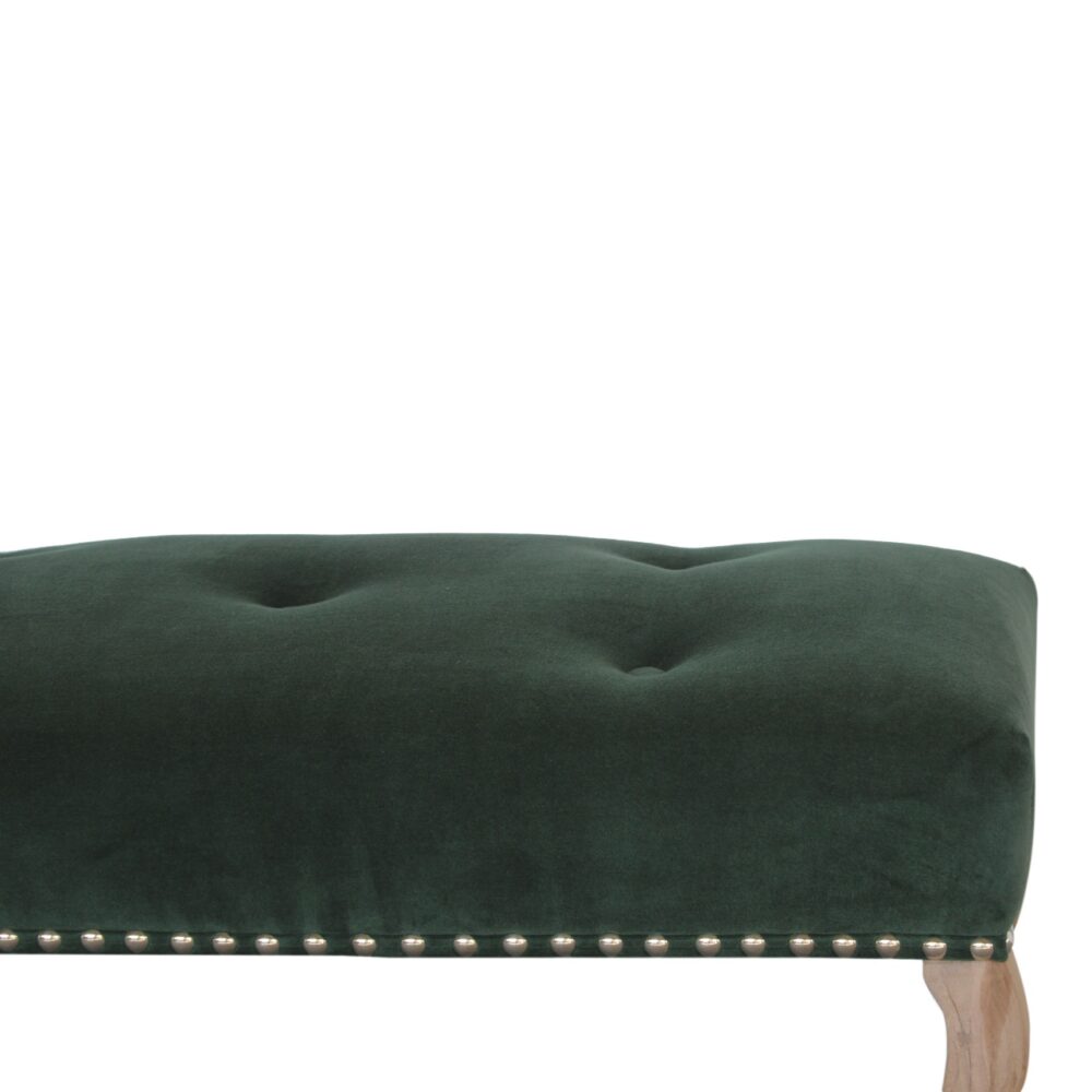 wholesale French Style Emerald Velvet Bench for resale