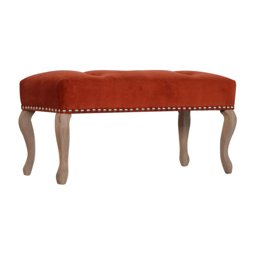 wholesale French Style Rust Velvet Bench for resale