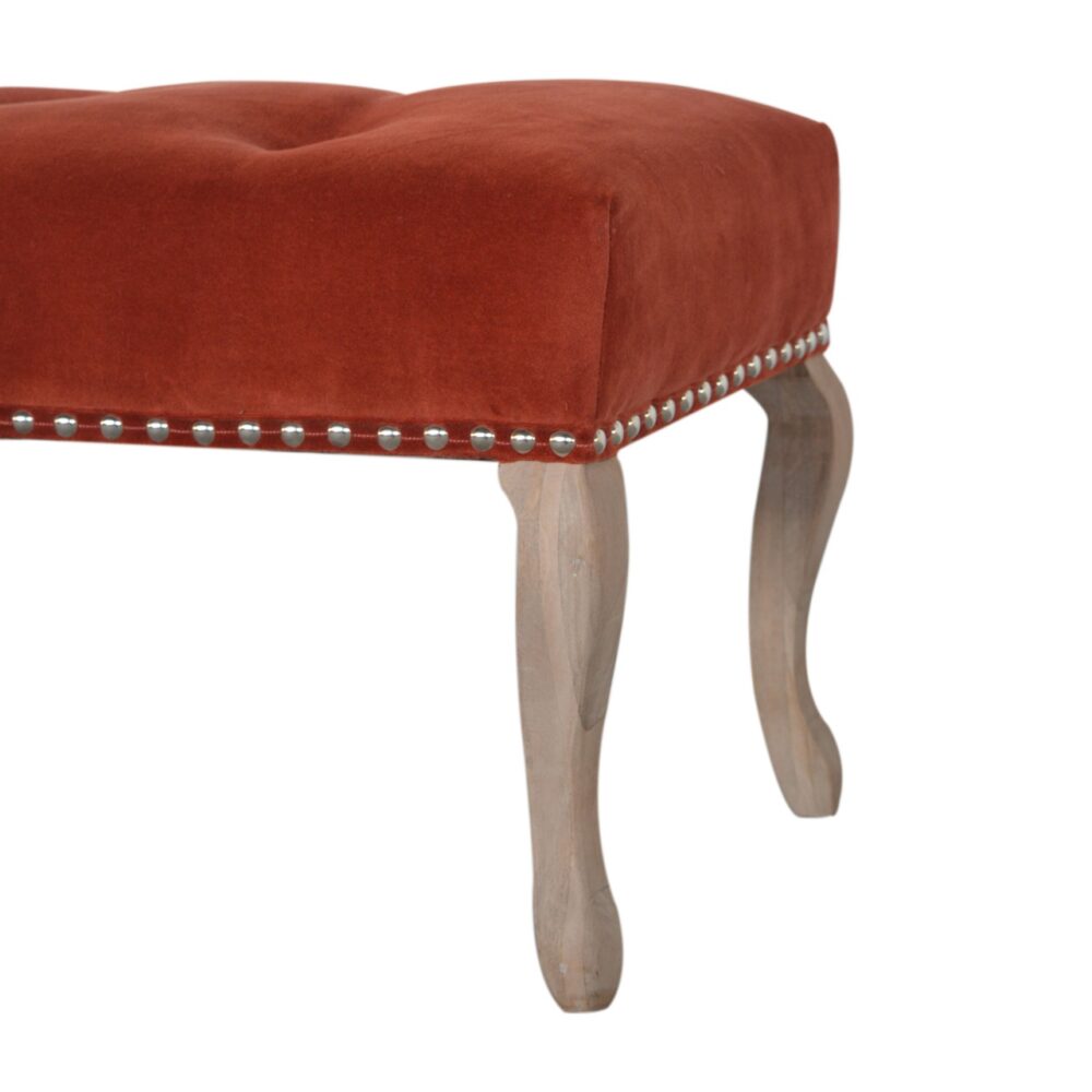 wholesale French Style Rust Velvet Bench for resale