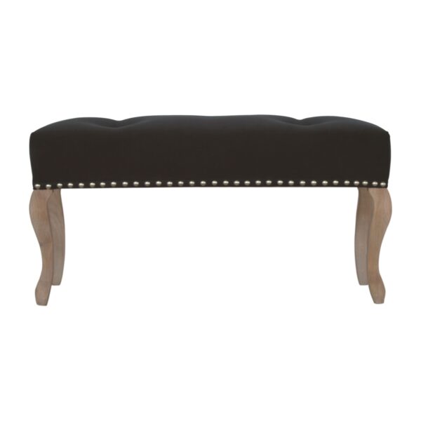 French Style Black Velvet Bench for resale
