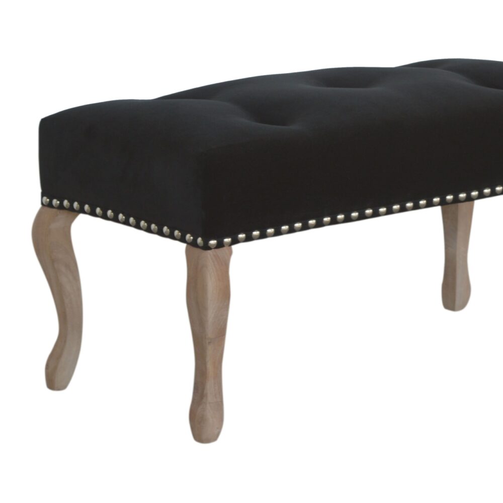 wholesale French Style Black Velvet Bench for resale