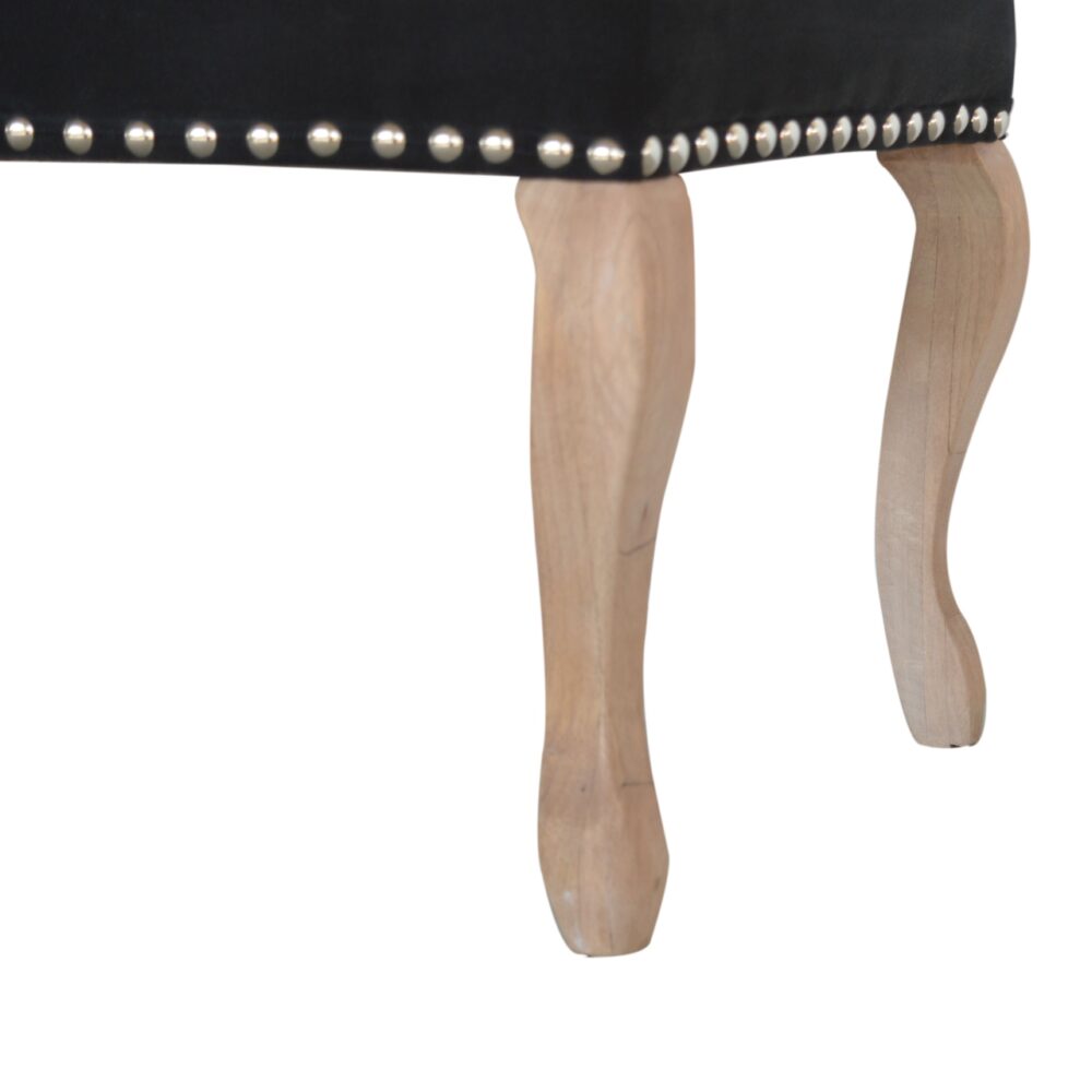 French Style Black Velvet Bench for wholesale