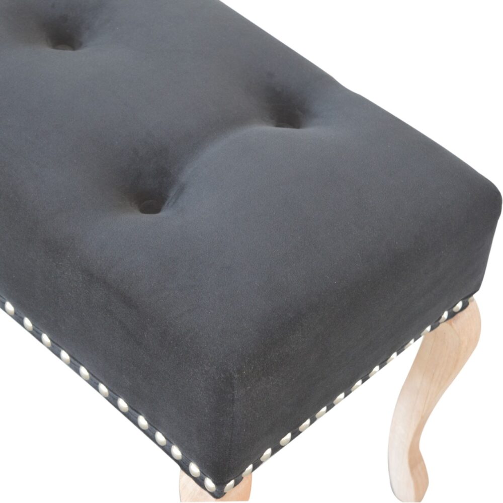 bulk French Style Black Velvet Bench for resale