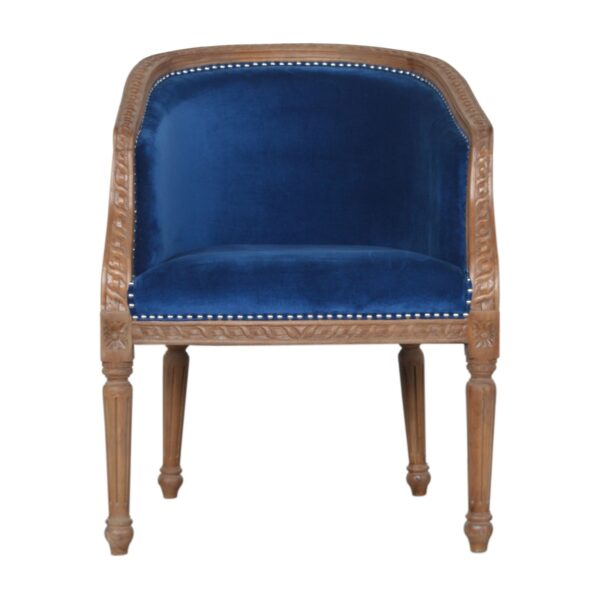 Royal Blue Velvet Occasional Chair for resale