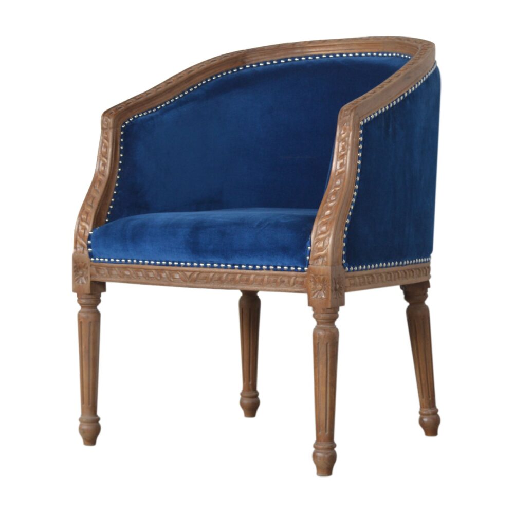 wholesale Royal Blue Velvet Occasional Chair for resale