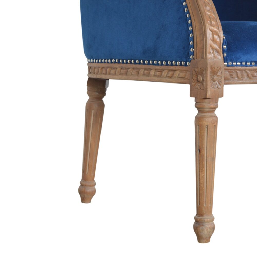 Royal Blue Velvet Occasional Chair for wholesale