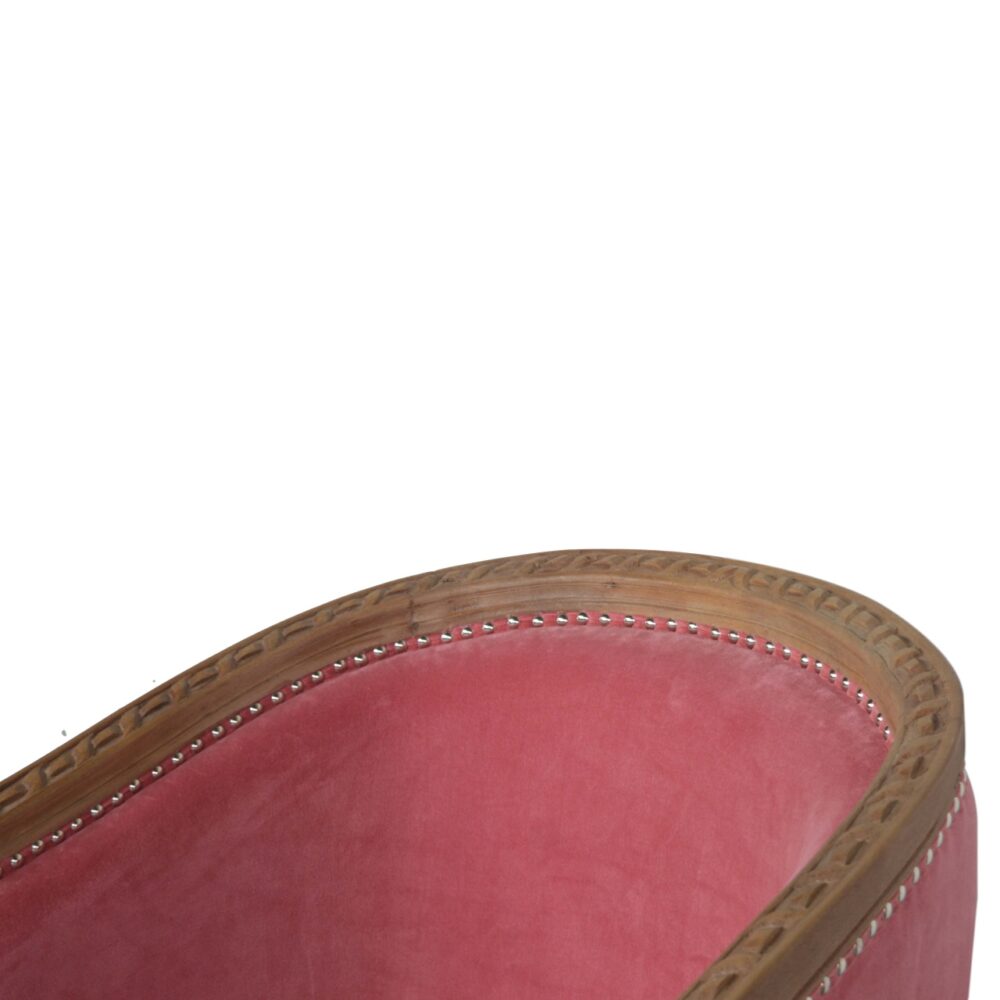 Pink Velvet Occasional Chair for reselling