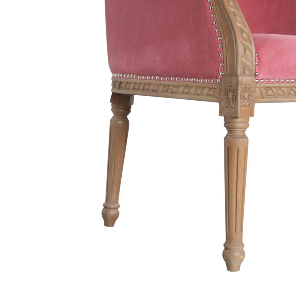 Pink Velvet Occasional Chair for wholesale