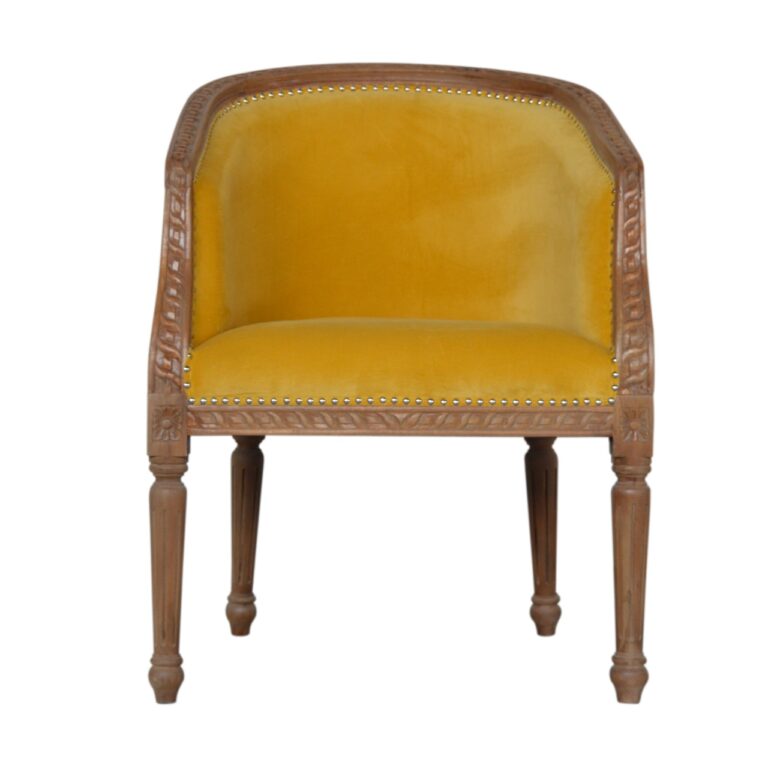 Mustard Velvet Occasional Chair for resale