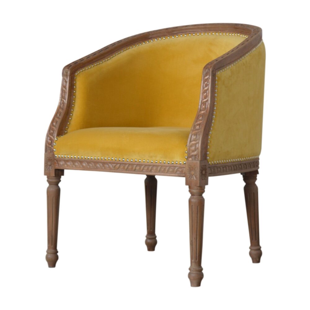 wholesale Mustard Velvet Occasional Chair for resale