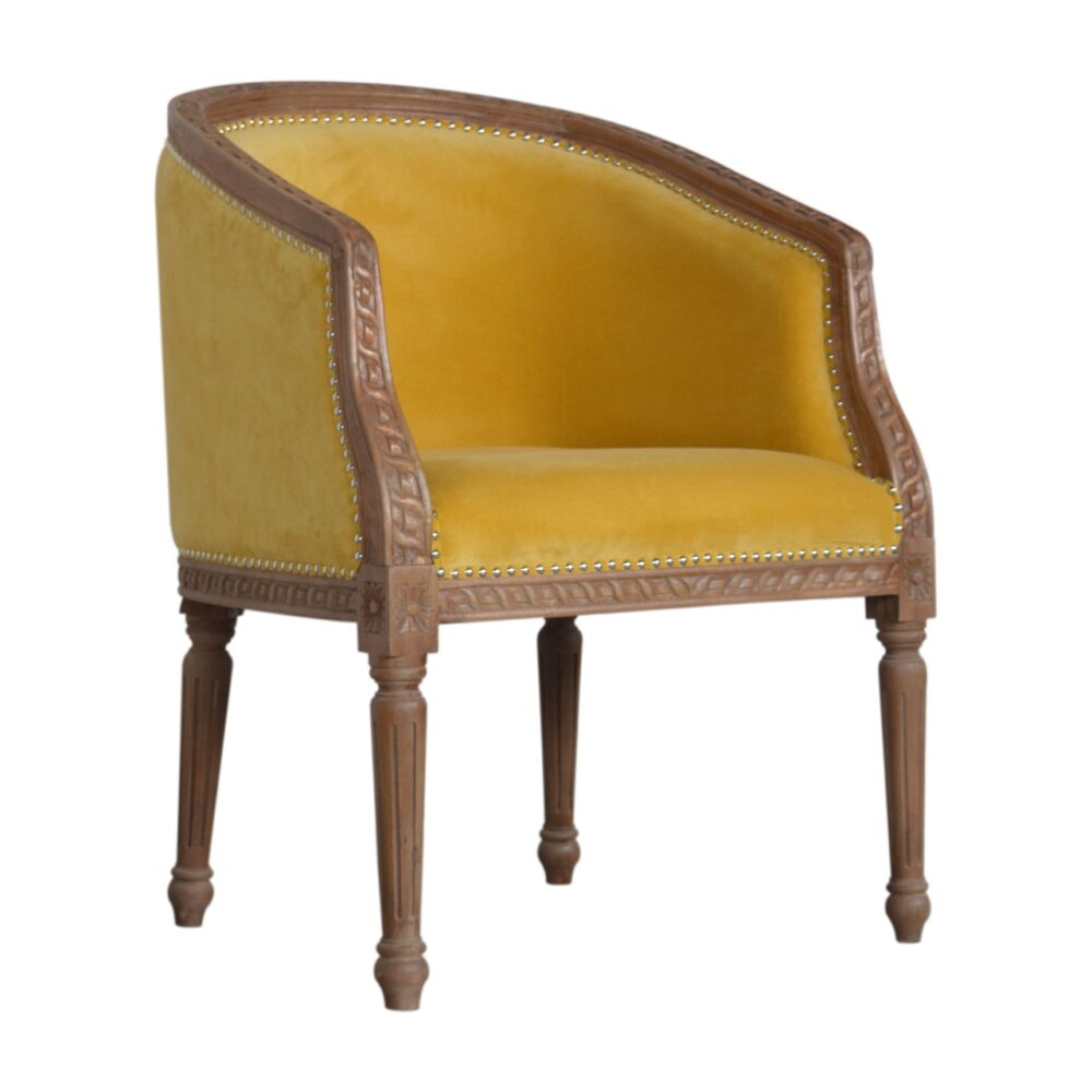 Mustard Velvet Occasional Chair dropshipping