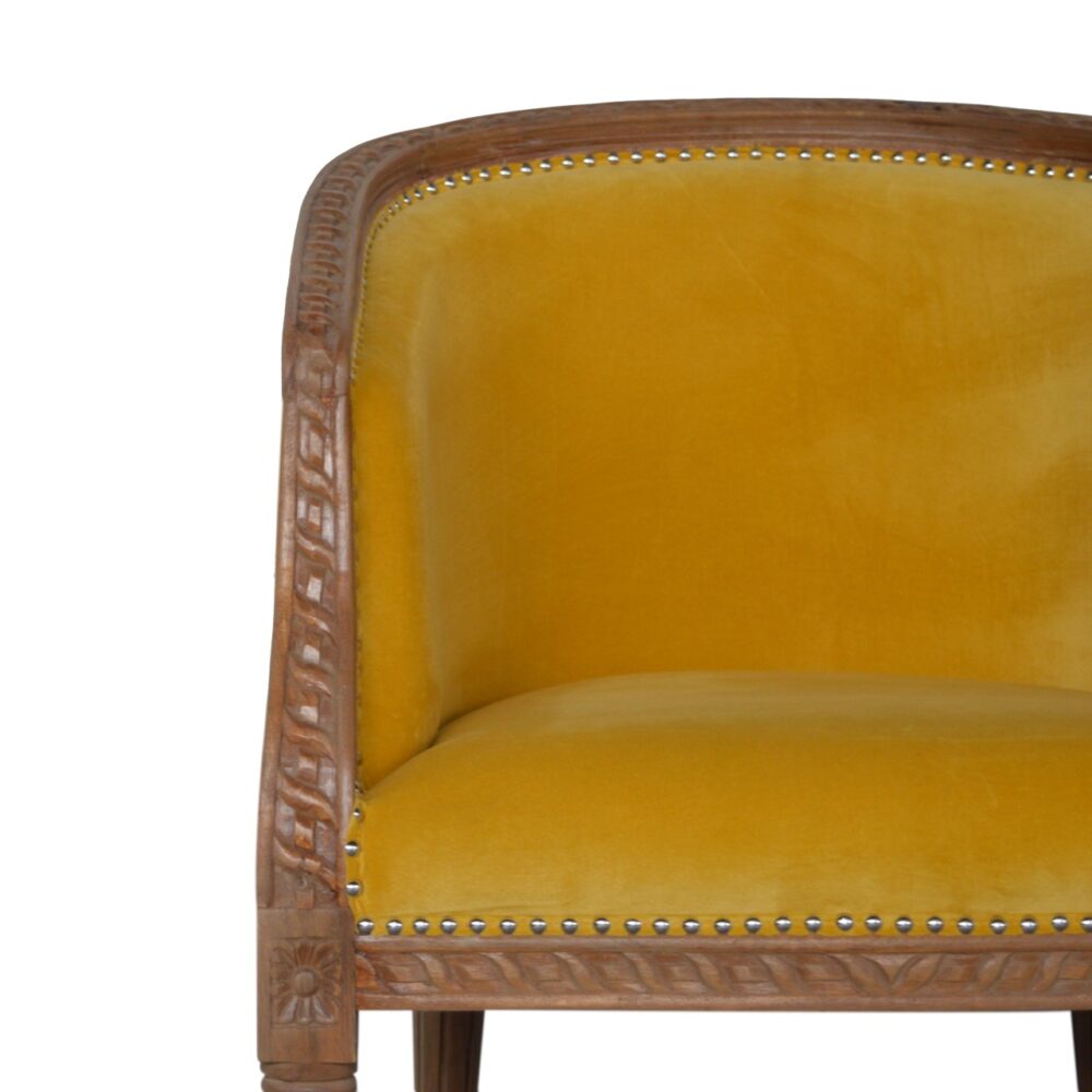 wholesale Mustard Velvet Occasional Chair for resale