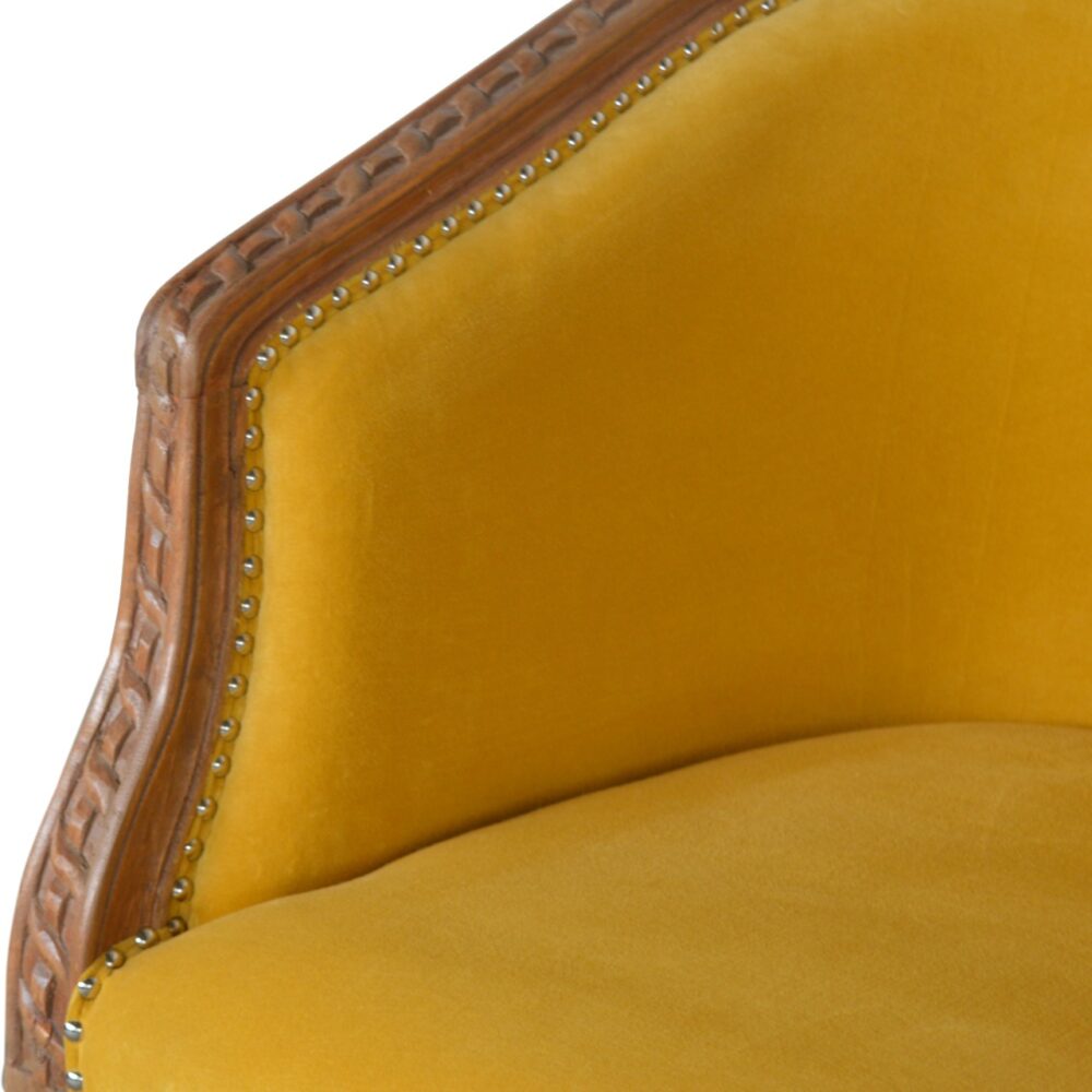 Mustard Velvet Occasional Chair for reselling