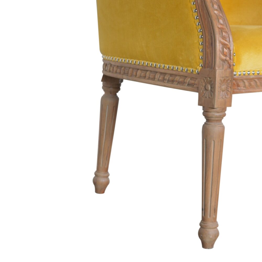 Mustard Velvet Occasional Chair for wholesale